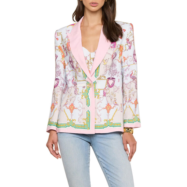 Gweny Relaxed Satin Blazer image number null