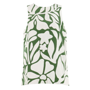 Cosmos Bloom Patch Sleeveless Top