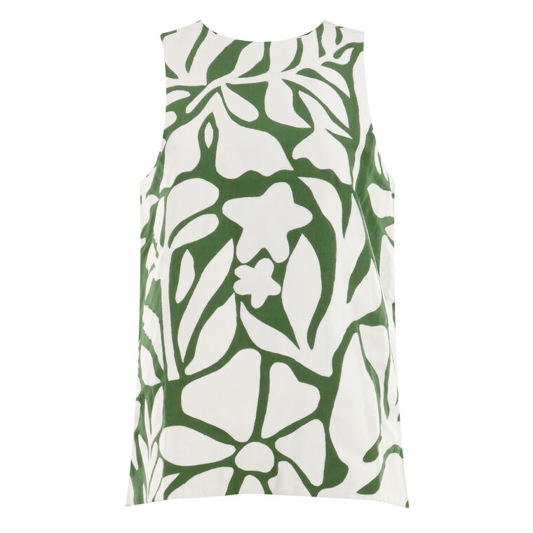 Cosmos Bloom Patch Sleeveless Top image number null