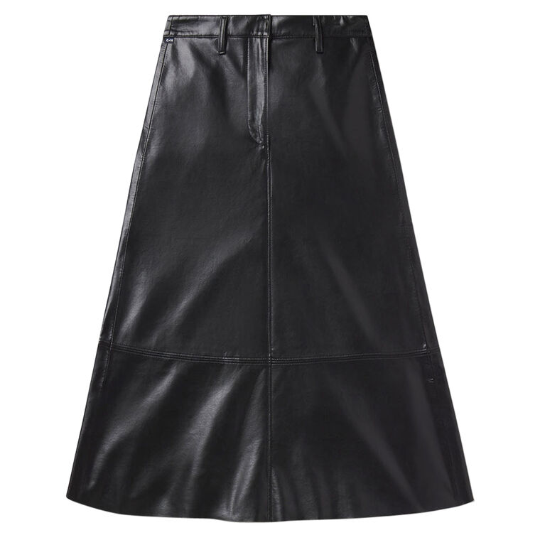 Cassia Leather Midi Skirt image number null