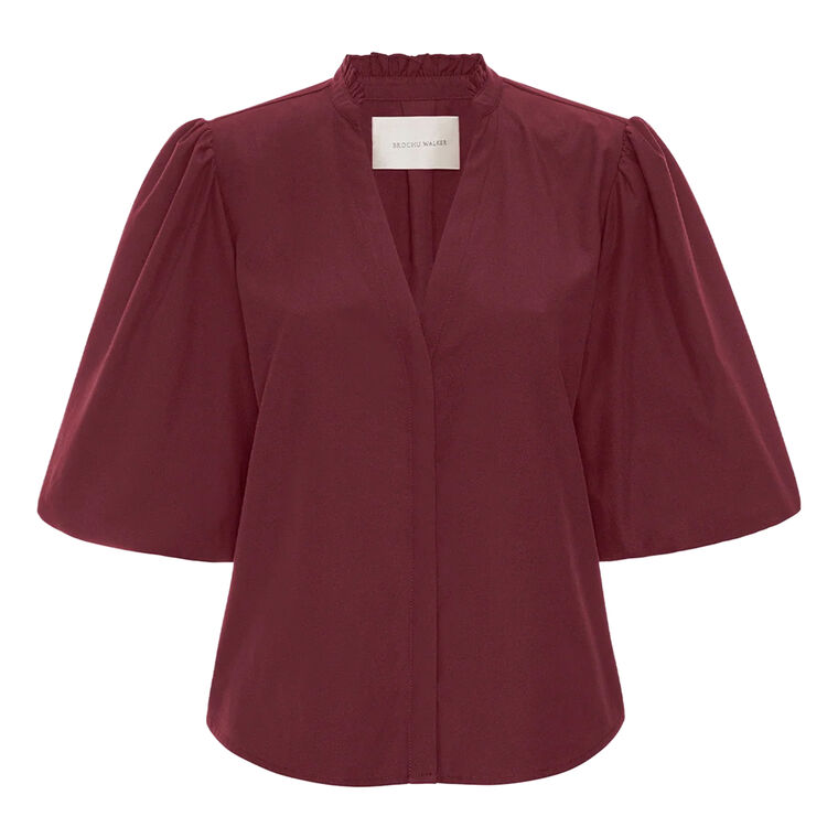 Marla Puff Sleeve V-Neck Shirt image number null
