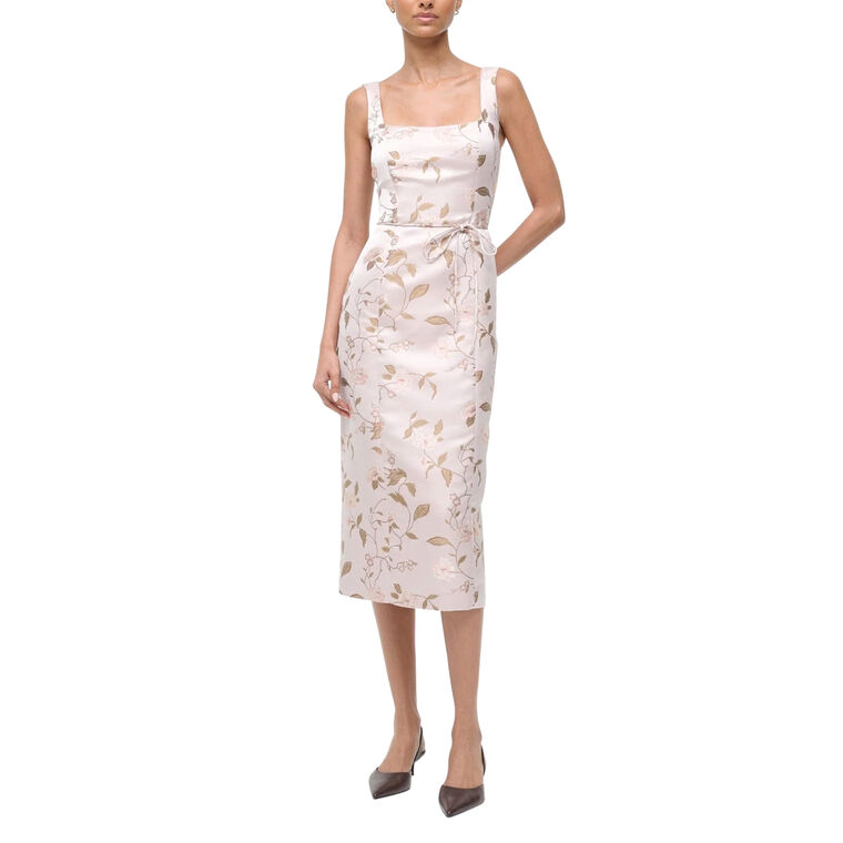 Zoe Sleeveless Brocade Midi Dress image number null