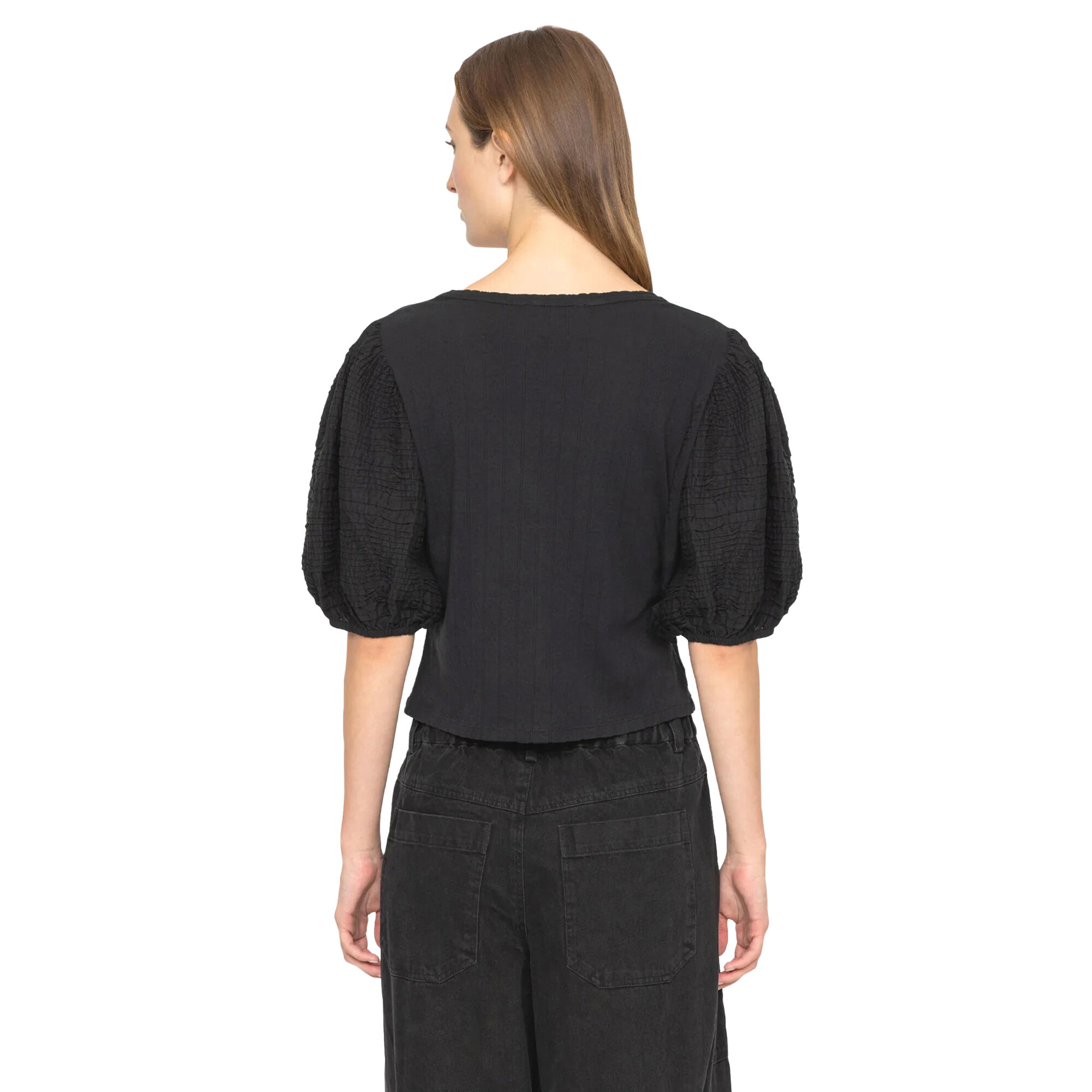 Myra Cotton Combo Short Sleeve Top