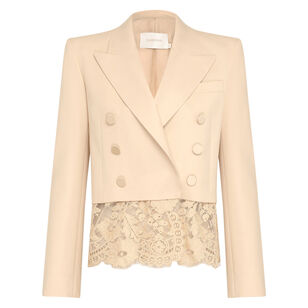 Valiant Lace Cropped Blazer