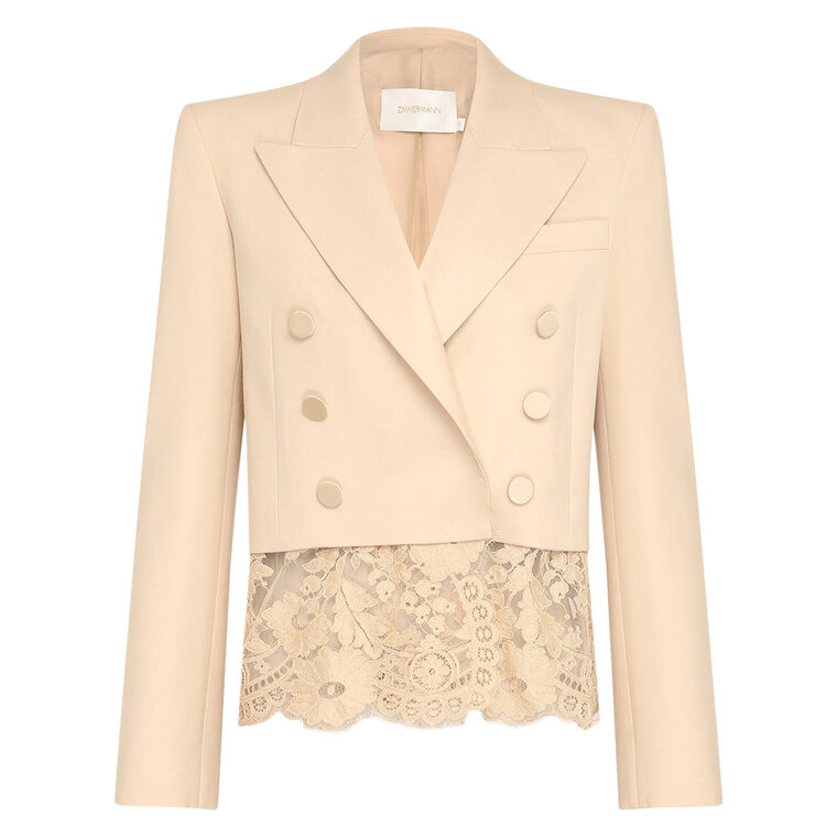 Valiant Lace Cropped Blazer image number null