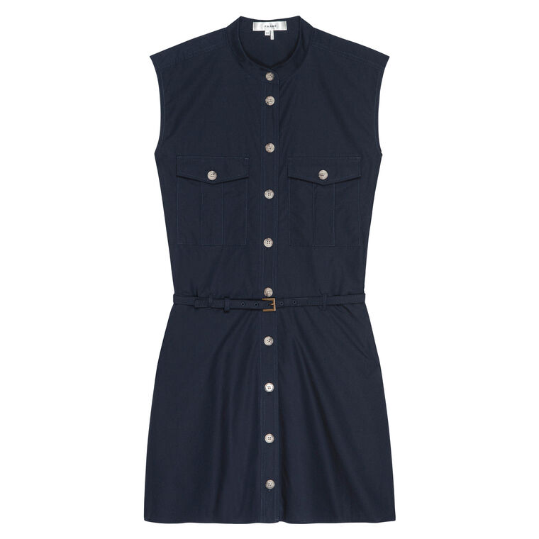 The Safari Cotton Poplin Mini Dress image number null