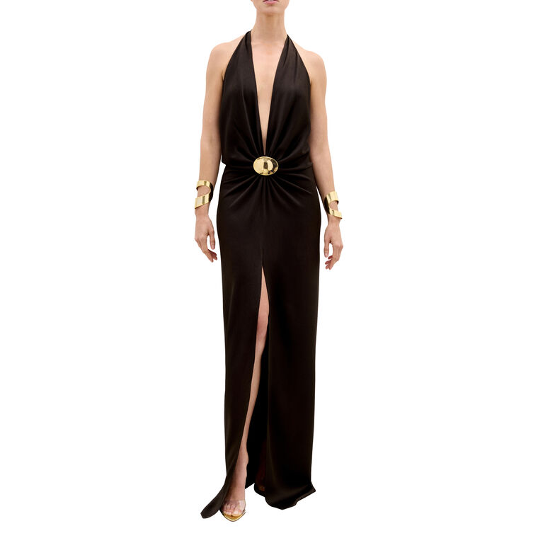 Rowan Satin Halterneck Maxi Dress image number null