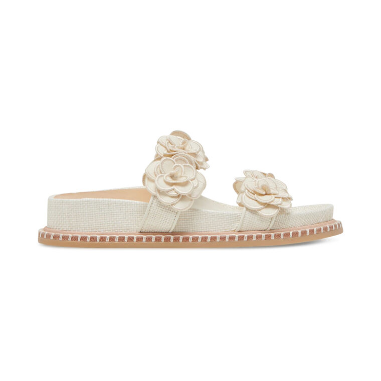 Sherla Floral Strap Raffia Sandal image number null