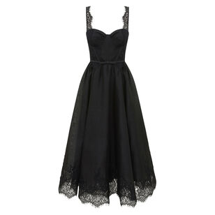 Valiant Lace Trim Midi Dress