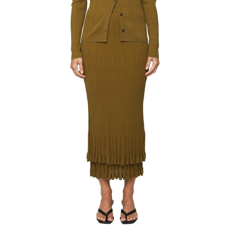 Lexi Fine Cotton Knit Midi Skirt image number null