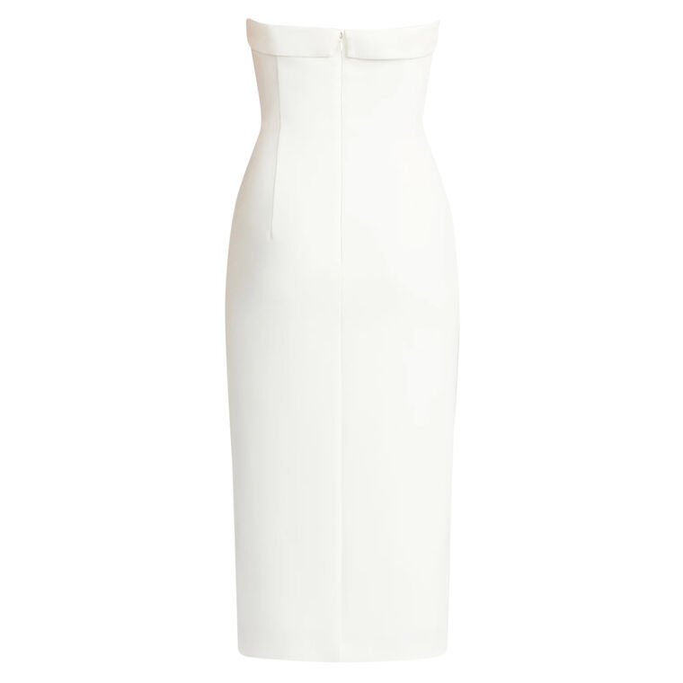 Strapless Beaded Tuxedo Midi Dress image number null