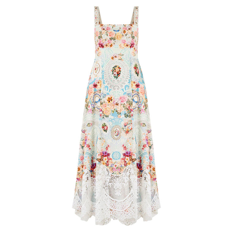 Sleeveless Fit And Flare Maxi Dress image number null