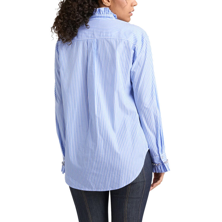 Gerda Mock Neck Rhinestone-Accent Top image number null