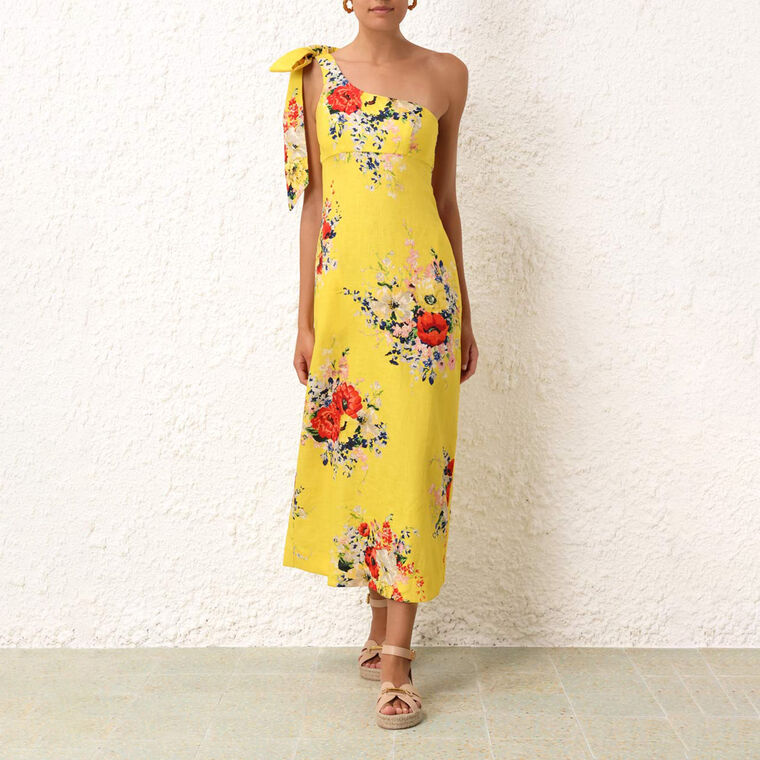 Alight Asymmetric Midi Dress image number null