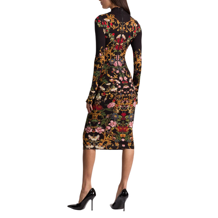 Delora Long Sleeve Turtleneck Midi Dress image number null