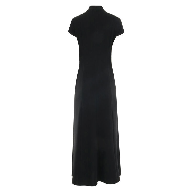 Matte Crepe Cap Sleeve Maxi Dress image number null