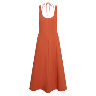 Seamed Cotton Midi Tank Dress