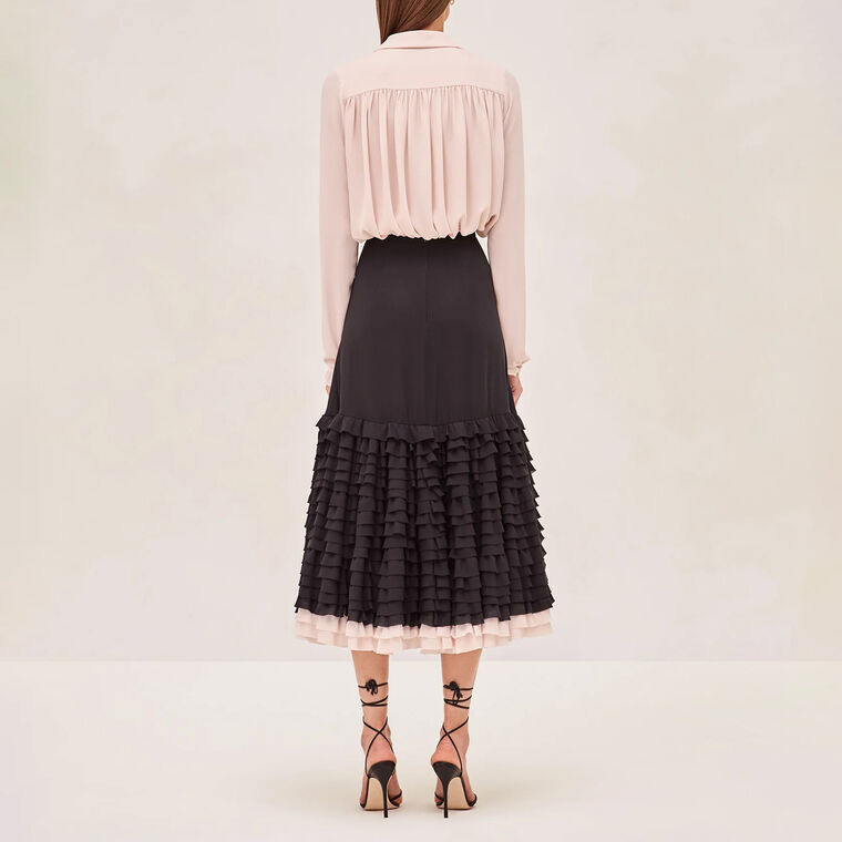 Dozza Ruffle Midi Skirt image number null