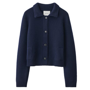 Lynna Collared Long Sleeve Cashmere Cardigan