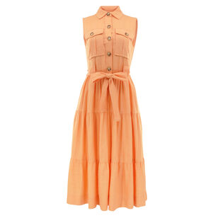 Florence Sleeveless Midi Shirt Dress