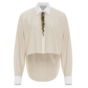 Raffy Long Sleeve Sequin Detail Shirt