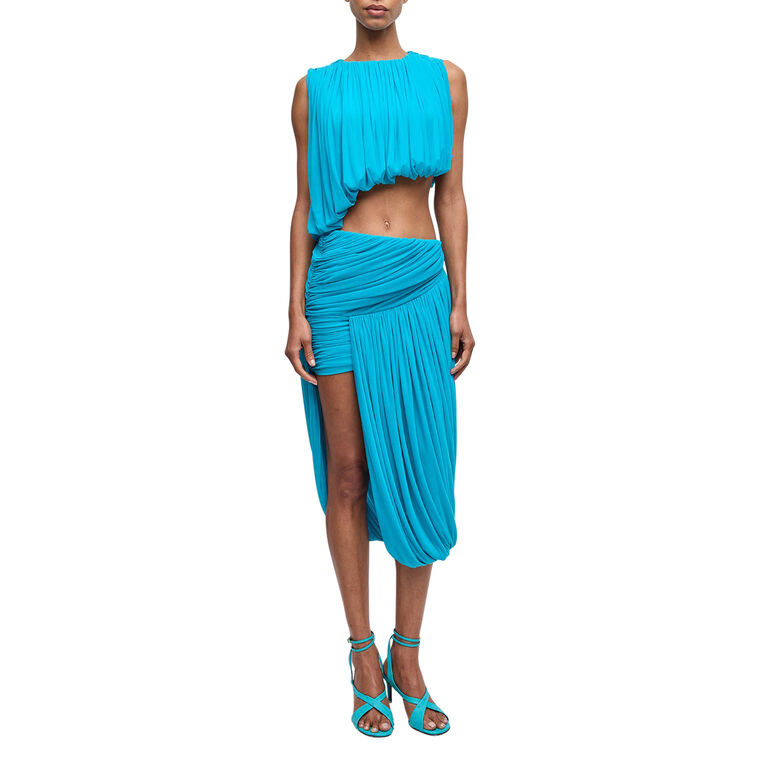 Wes Asymmetrical Jersey Midi Skirt image number null