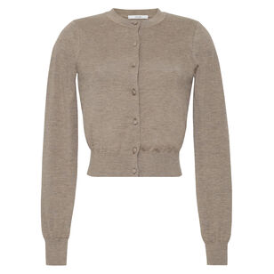 Worth Long Sleeve Cardigan In Fine Cashmere