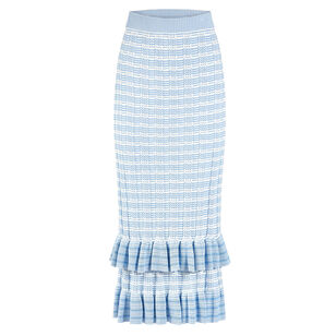Sawyer Knit Ruffle Midi Skirt