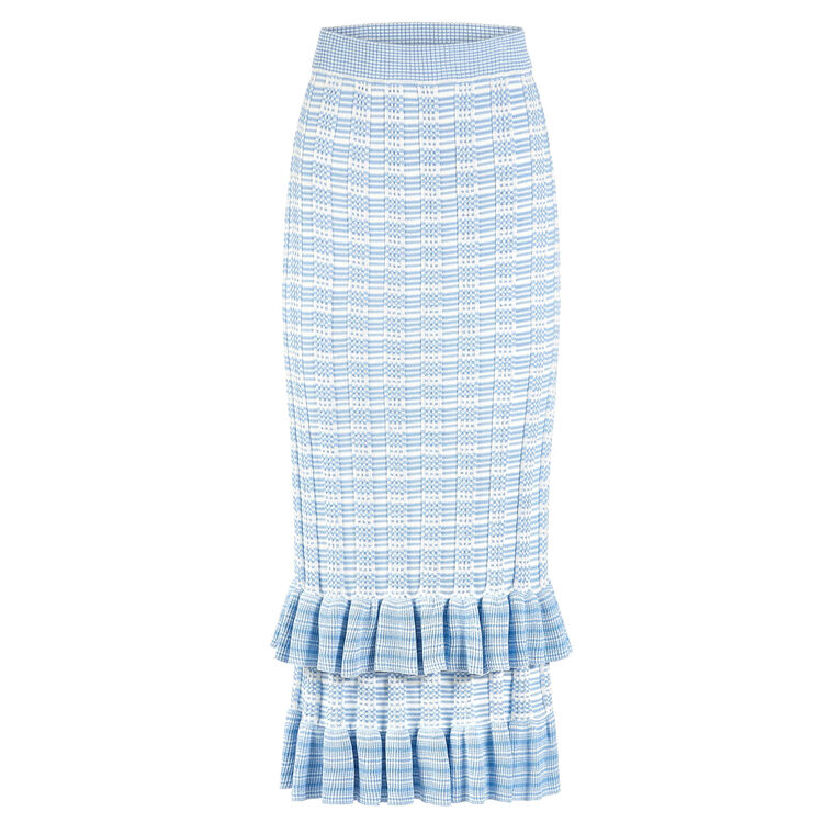 Sawyer Knit Ruffle Midi Skirt image number null