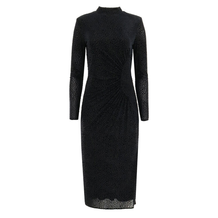 Eveline Polka Dot Midi Dress image number null