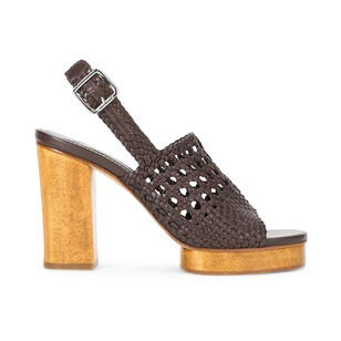 Martina Woven Leather Platform Sandal