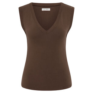 Organic Cotton Sleeveless Knit 90s Top