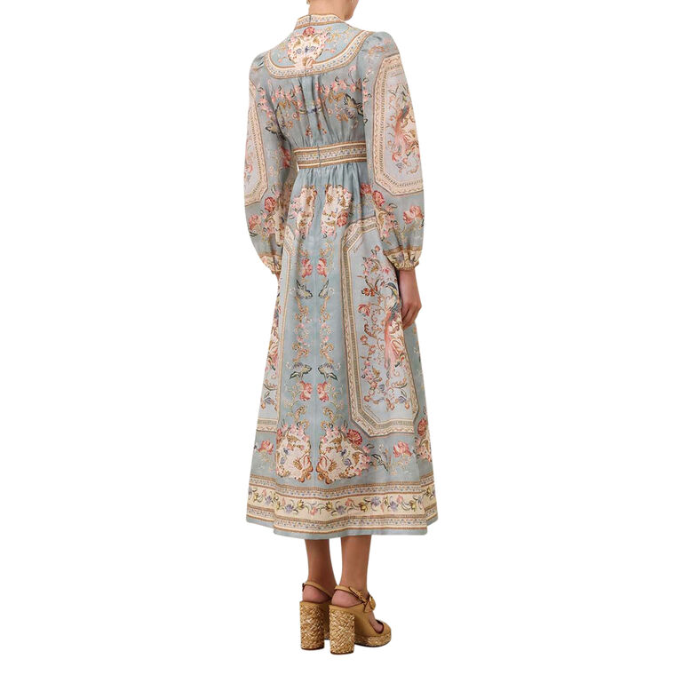 Roselight Plunge Long Sleeve Midi Dress image number null