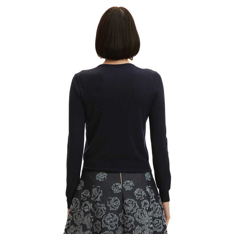 Cardigan With English Rose Jewel Button Detail image number null