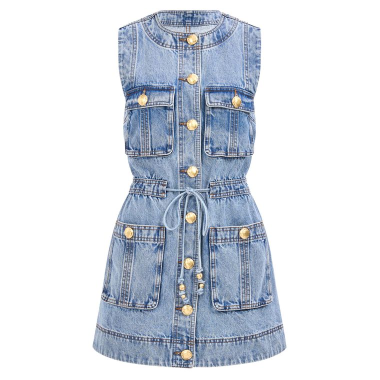 Goldie Denim Mini Dress image number null