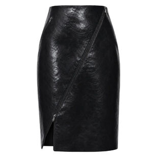 Verna Asymmetrical Zip Front Skirt