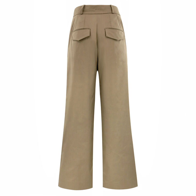 Double Buckle Belted Flare Pant image number null