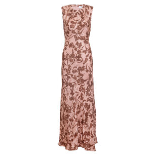 Emily Bias Cut Sleeveless Satin Maxi Dress