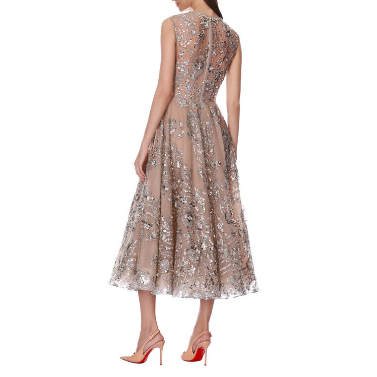 Embellished Sleeveless Midi Dress image number null