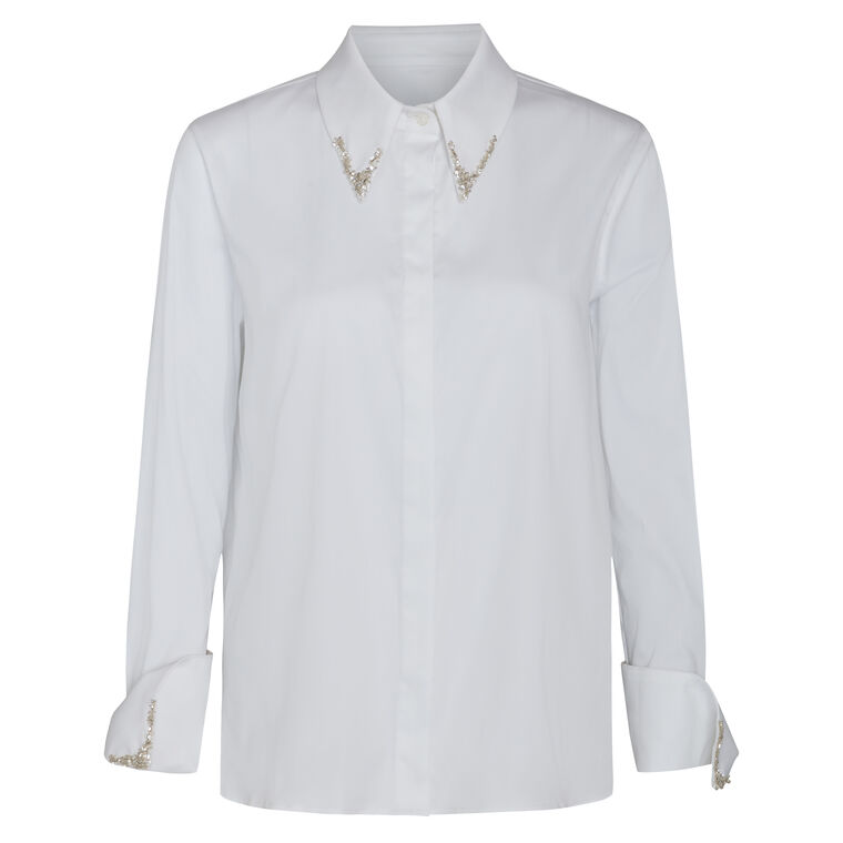 Object Of Affection Top With Crystal Collar And Cuff image number null