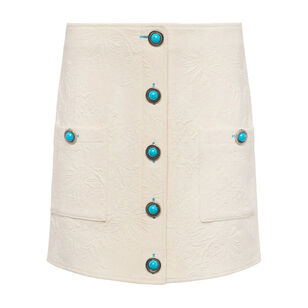 Truman Button Front Mini Skirt