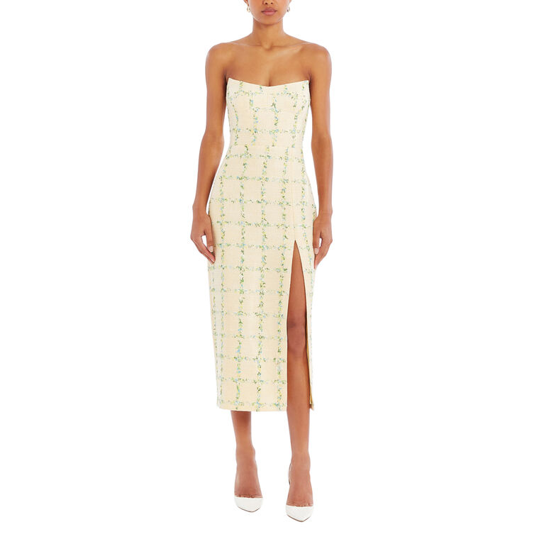 Ivy Strapless Tweed  Midi Dress image number null