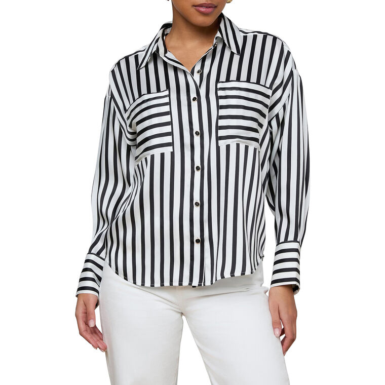 Eliora Long Sleeve Relaxed Button-Down Blouse image number null