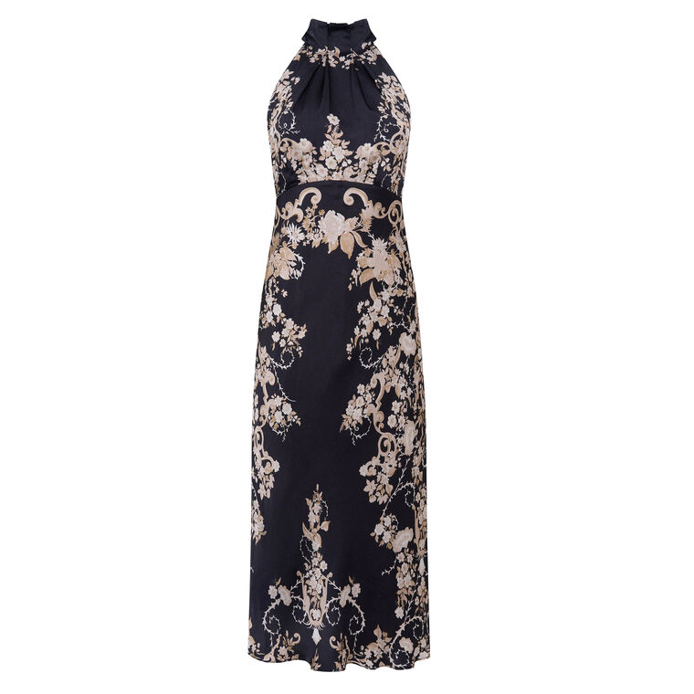 Michelle Sleeveless Halterneck Midi Dress image number null