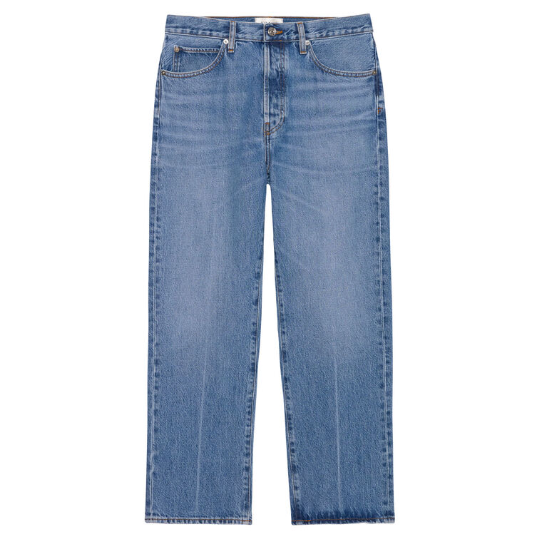 The Vertical Crop Straight-Leg Jean image number null