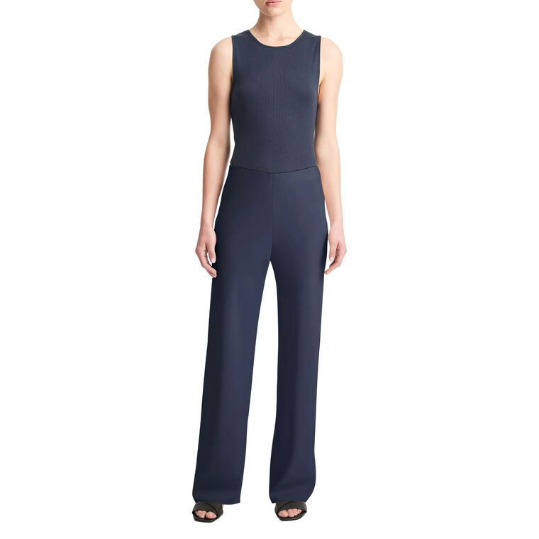 High Waisted Crepe Bias Pant image number null