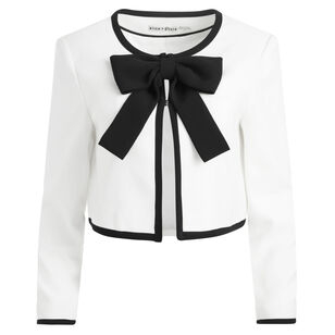 Kidman Bow Front Cropped Jacket