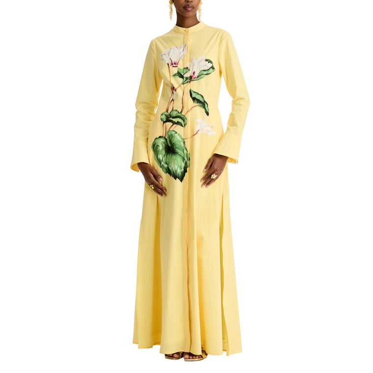 Cyclamen Cotton Poplin Caftan image number null