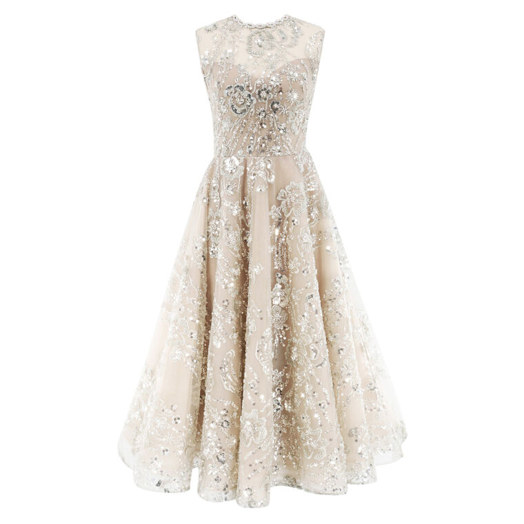 Embellished Sleeveless Midi Dress image number null