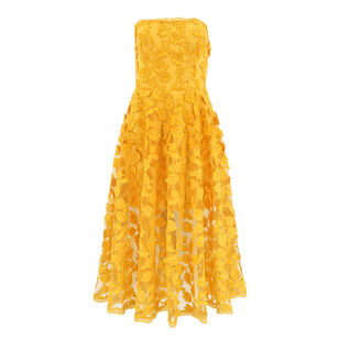 Florence Strapless 3D Floral Midi Dress